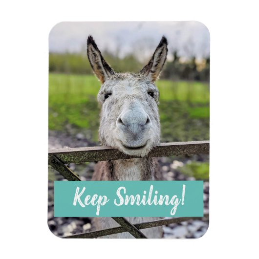 Smiling Donkey "Keep Smiling" Magnet (Vertikal)