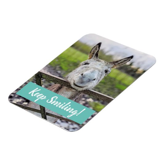 Smiling Donkey "Keep Smiling" Magnet (Linke Seite)
