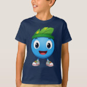 Smiling Earth Buddy T-Shirt Cute Planet Design (Vorderseite)