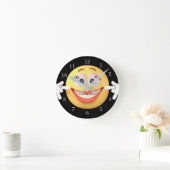 Smiling Emoji Runde Wanduhr (Zuhause)