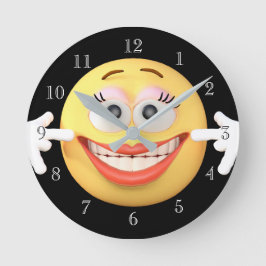 Smiling Emoji Runde Wanduhr