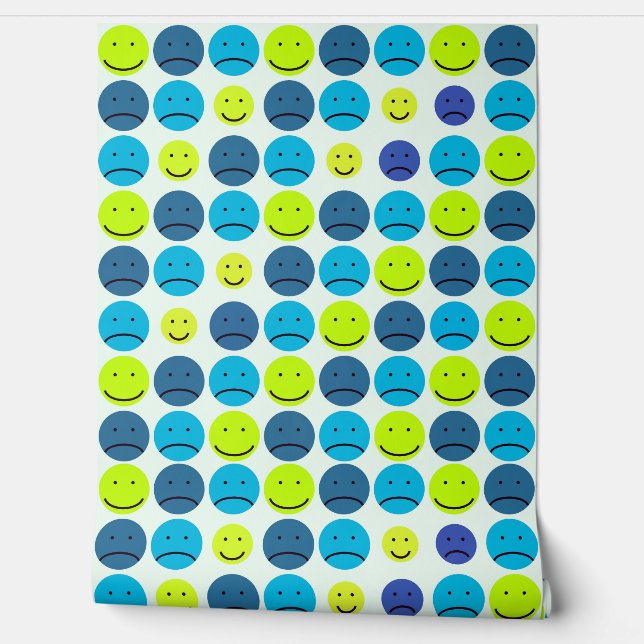 Smiling Face Geometricart  Tapete (Abrollen)