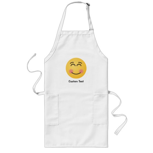 Smiling Face with Smiling Eyes Lange Schürze (Vorne)