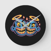 Smiling faces. runde wanduhr (Vorderseite)