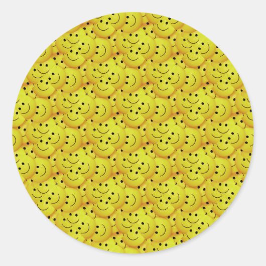 Smiling Faces Runder Aufkleber (Vorderseite)