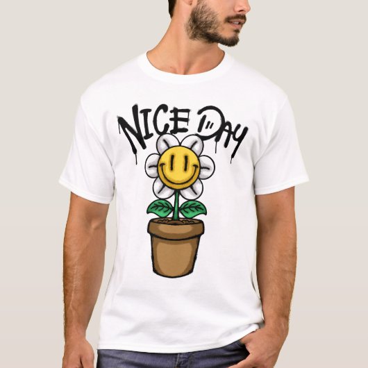 Smiling Flower in a Pot streetwear T-Shirt (Vorderseite)