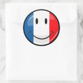 Smiling French Runder Aufkleber (Tasche)