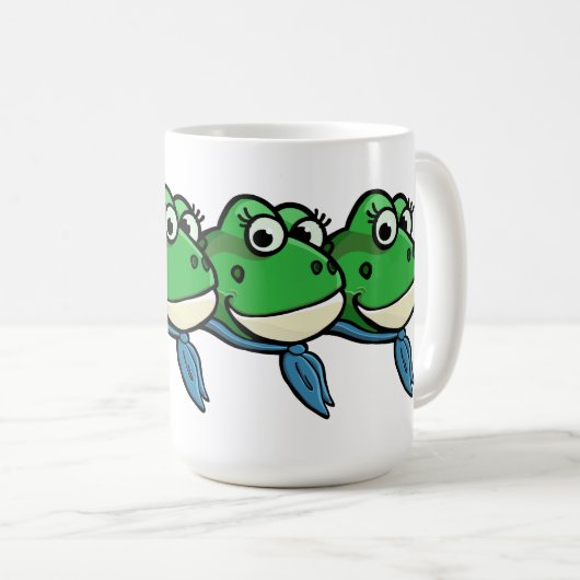 Smiling Frogs Kaffeetasse (VorderseiteRechts)