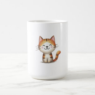 Smiling Ginger Tabby Kitten - Hand-Drawn Illustrat Kaffeetasse