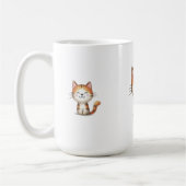 Smiling Ginger Tabby Kitten - Hand-Drawn Illustrat Kaffeetasse (Links)