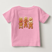 Smiling Gingerbread Friends Baby T-shirt (Rückseite)