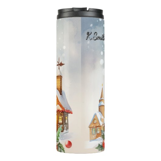 Smiling Gingerbread Winter Charm Thermosbecher (Rückseite)