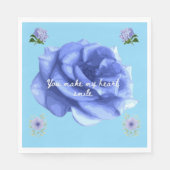 Smiling heart baby blue serviette (Vorderseite)