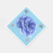 Smiling heart baby blue serviette (Ecke)