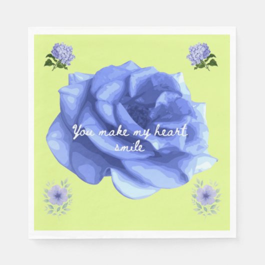 Smiling heart light green serviette (Vorderseite)