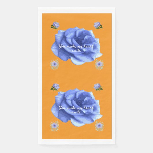 Smiling heart orange serviette (Vorderseite)