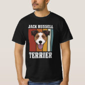 Smiling Jack Russell Terrier Retro T-Shirt (Vorderseite)