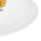 Smiling Jalapeño Cartoon Illustration Charakter Schneidebrett (Ecke)