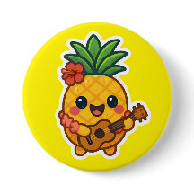 Smiling Kawaii Ananas - tropisch