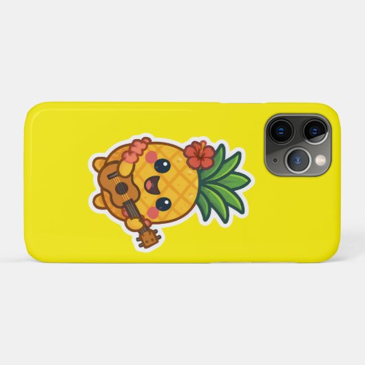 Smiling Kawaii Ananas - tropisch Case-Mate iPhone Hülle (Rückseite (Horizontal))