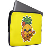 Smiling Kawaii Ananas - tropisch Laptopschutzhülle (Vorne Rechts)
