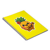 Smiling Kawaii Ananas - tropisch Notizblock (Rechte Seite)