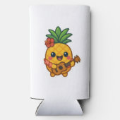 Smiling Kawaii Ananas - tropisch Selters Dosenkühler (Rückseite)
