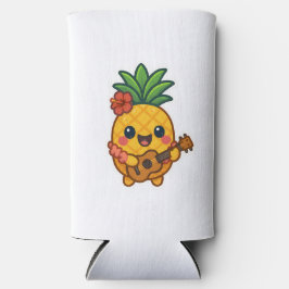 Smiling Kawaii Ananas - tropisch Selters Dosenkühler