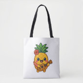Smiling Kawaii Ananas - tropisch Tasche (Vorderseite)