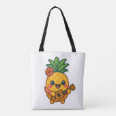 Smiling Kawaii Ananas - tropisch Tasche (Rückseite)