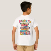 Smiling Kawaii Book Stack – Back to School Fun! T-Shirt (Schwarz voll)