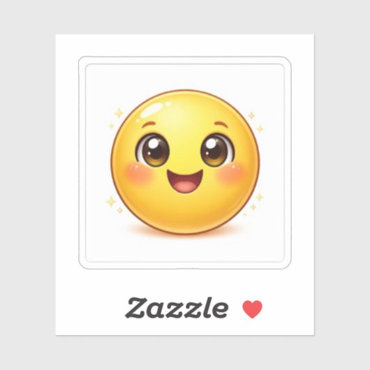Smiling Kawaii Emoji Kiss-Cut Stickers Aufkleber (Blatt)
