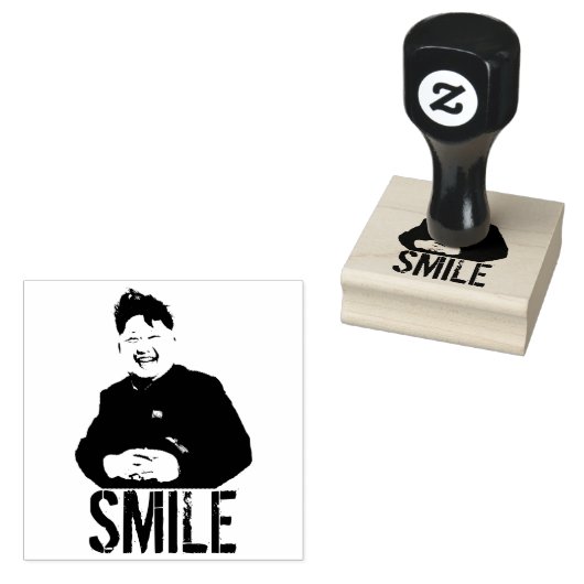 Smiling Kim Jong Un Gummistempel (Stempel)