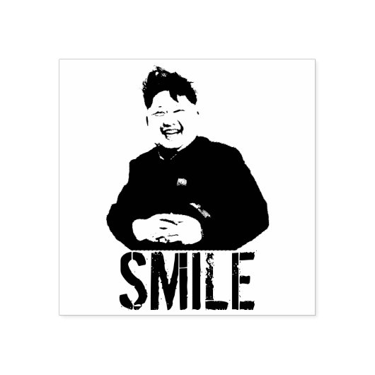 Smiling Kim Jong Un Gummistempel (Prägung)