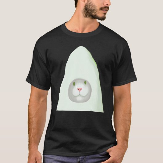 Smiling kitten artwork white cat meme T-Shirt (Vorderseite)