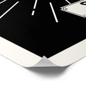 Smiling Lashes Modern Minimalistisch Rosa Schwarze Poster (Ecke)