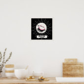 Smiling Lashes Modern Minimalistisch Rosa Schwarze Poster (Küche)