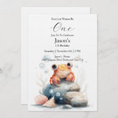 Smiling Little Crab by the Seashore Einladung (Vorne/Hinten)