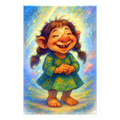 Smiling Little Troll Whimsical Children’s Story Fotodruck (Vorne)