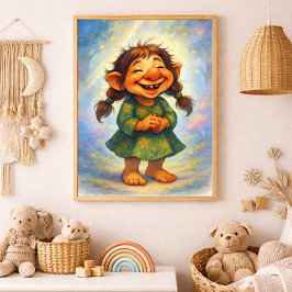 Smiling Little Troll Whimsical Children’s Story Fotodruck