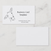 Smiling Logo Donkey Business Card Visitenkarte (Vorne/Hinten)