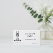 Smiling Logo Donkey Business Card Visitenkarte (Stehend Vorderseite)