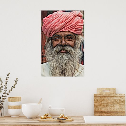 SMILING MAN IN TÜRBAN POSTER (Küche)