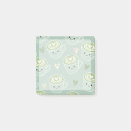 smiling matcha latte cups Post-It Notes Post-it Klebezettel