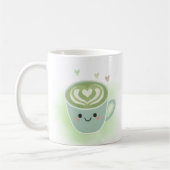 Smiling Matcha Latte Heart Mug Kaffeetasse (Links)