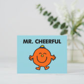 Smiling Mr. Cheerful Postkarte (Stehend Vorderseite)