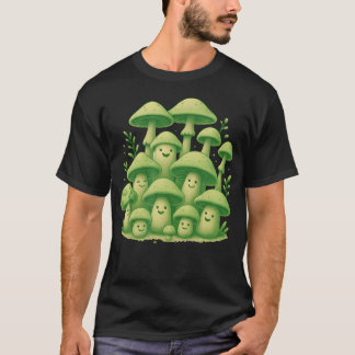 Smiling Mushroom Gang - Lustiger Wald-Vibes-Design T-Shirt