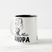 Smiling New Grandpa T-shirts and Gifts Zweifarbige Tasse (Vorderseite Links)