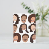 Smiling People Happy Face Postkarte (Stehend Vorderseite)