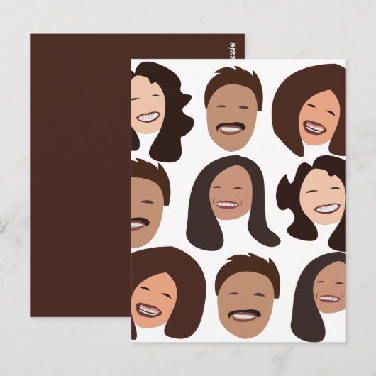 Smiling People Happy Face Postkarte (Vorne/Hinten)